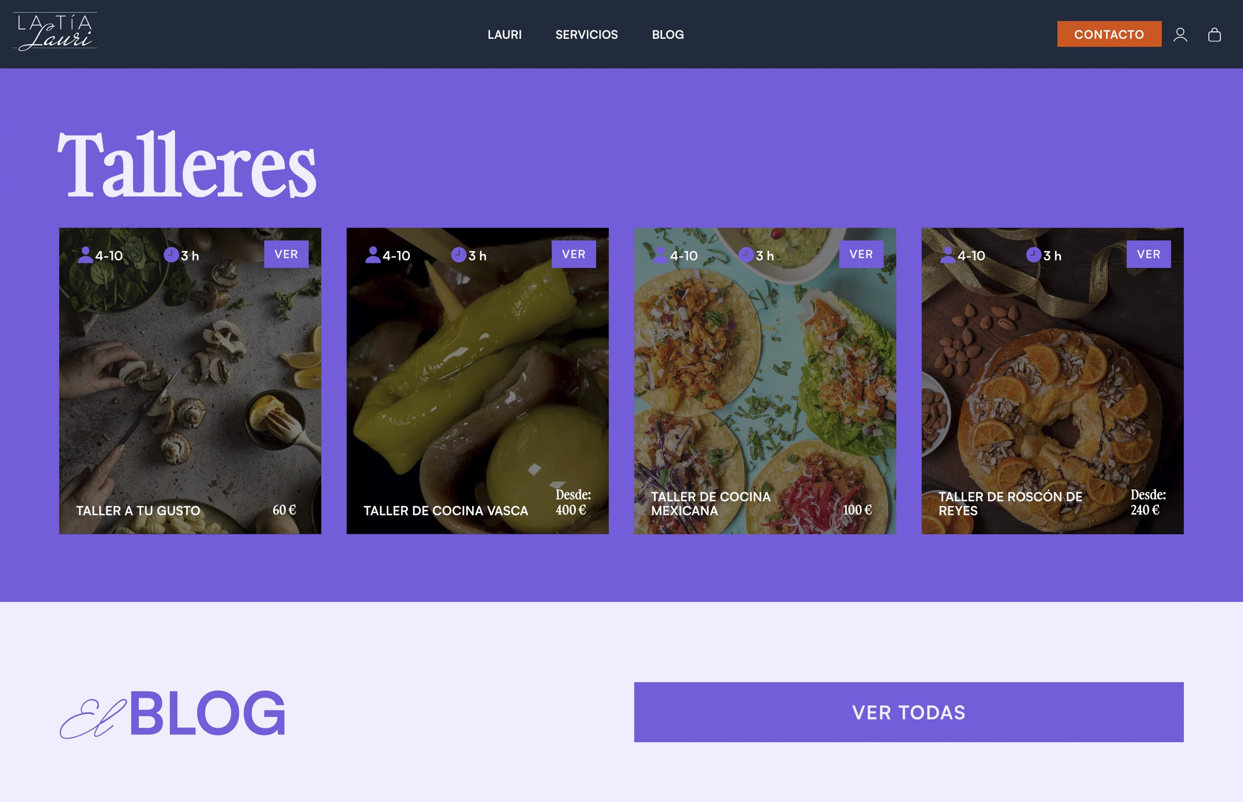 ▷ Ejemplo de página web para chefs privados [A medida]